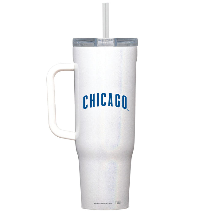 Corkcicle Cruiser 40oz Tumbler with Chicago Cubs Wordmark Logo