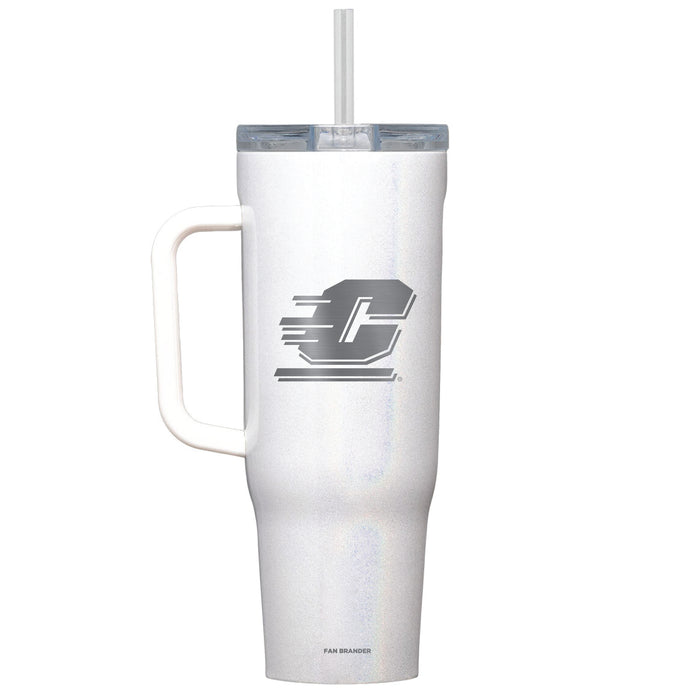 Corkcicle Cruiser 40oz Tumbler with Central Michigan Chippewas Etched Primary Logo