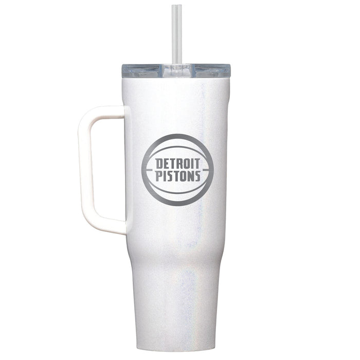 Corkcicle Cruiser 40oz Tumbler with Detroit Pistons Etched Primary Logo