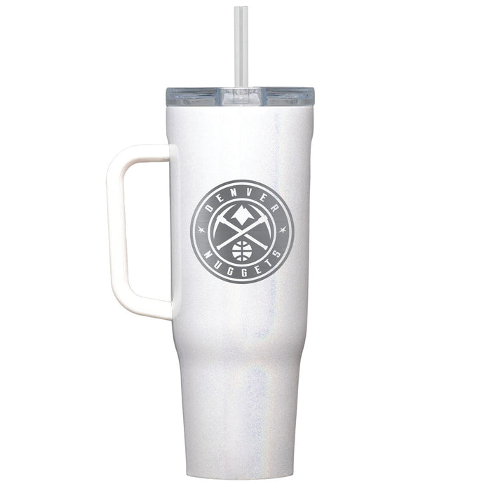 Corkcicle Cruiser 40oz Tumbler with Denver Nuggets Etched Primary Logo