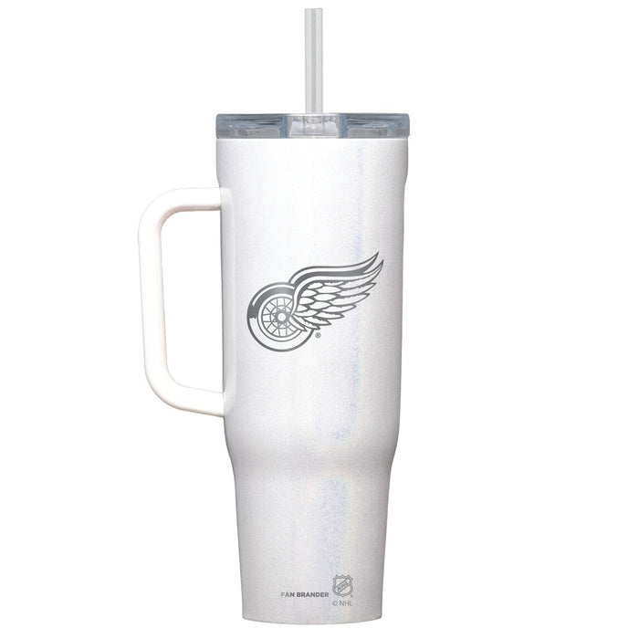 Corkcicle Cruiser 40oz Tumbler with Detroit Red Wings Etched Primary Logo