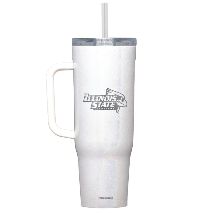 Corkcicle Cruiser 40oz Tumbler with Illinois State Redbirds Etched Primary Logo