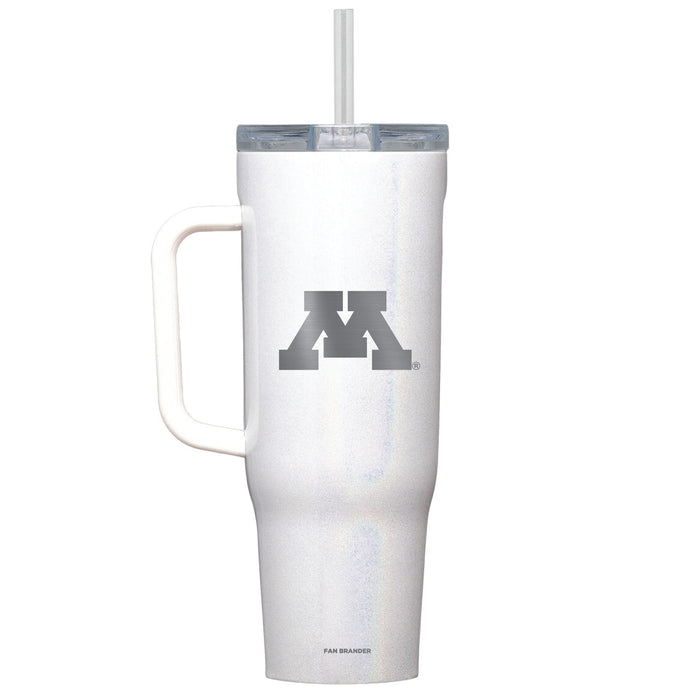 Corkcicle Cruiser 40oz Tumbler with Minnesota Golden Gophers Etched Primary Logo