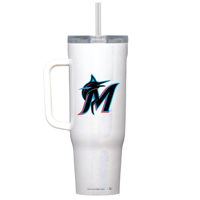 Corkcicle Cruiser 40oz Tumbler with Miami Marlins Secondary Logo