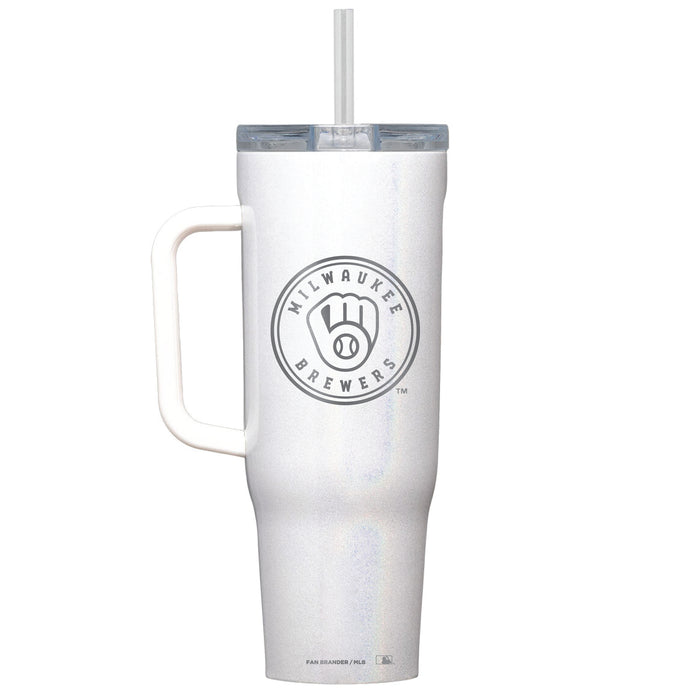 Corkcicle Cruiser 40oz Tumbler with Milwaukee Brewers Etched Primary Logo