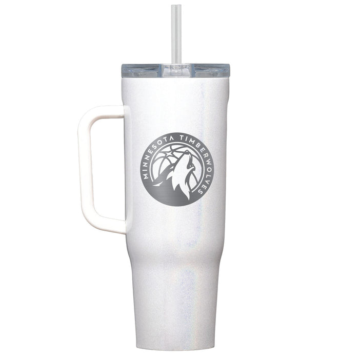 Corkcicle Cruiser 40oz Tumbler with Minnesota Timberwolves Etched Primary Logo
