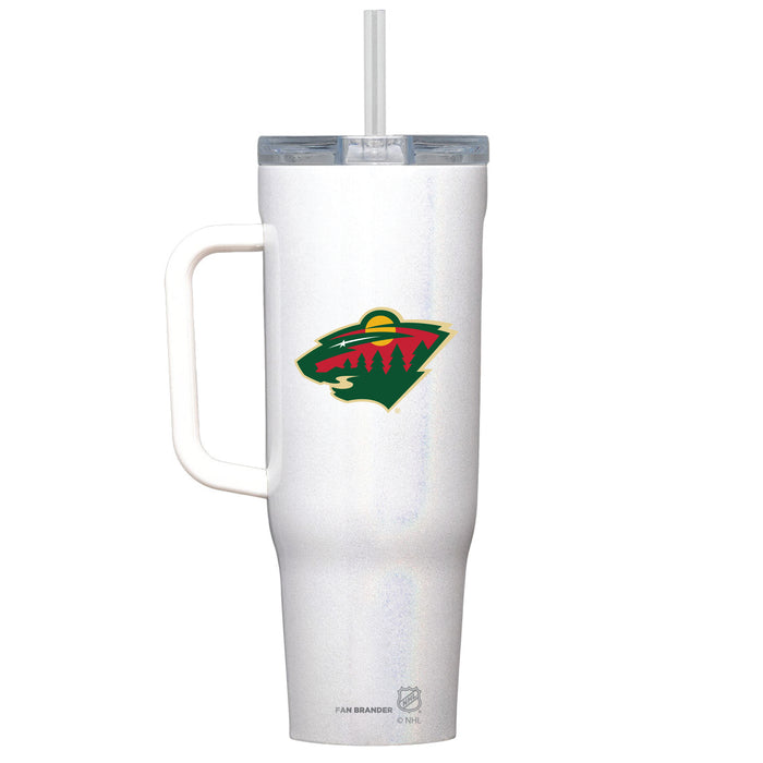 Corkcicle Cruiser 40oz Tumbler with Minnesota Wild Primary Logo