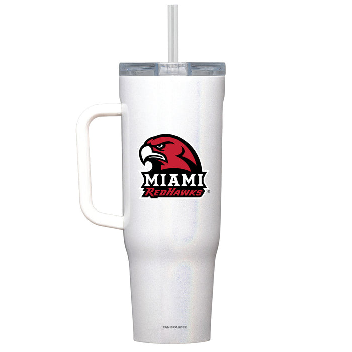 Corkcicle Cruiser 40oz Tumbler with Miami University RedHawks Secondary Logo