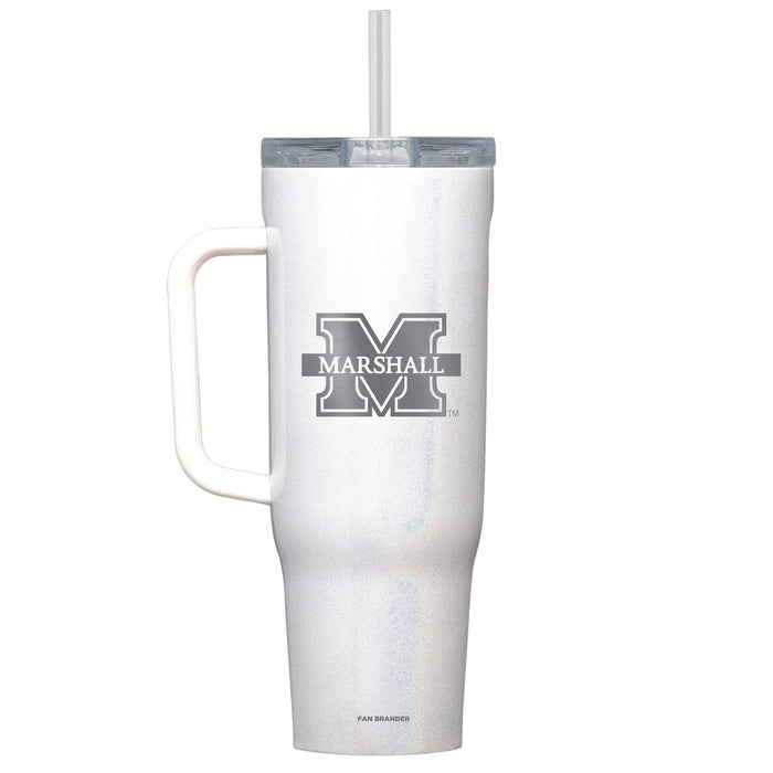 Corkcicle Cruiser 40oz Tumbler with Marshall Thundering Herd Etched Primary Logo