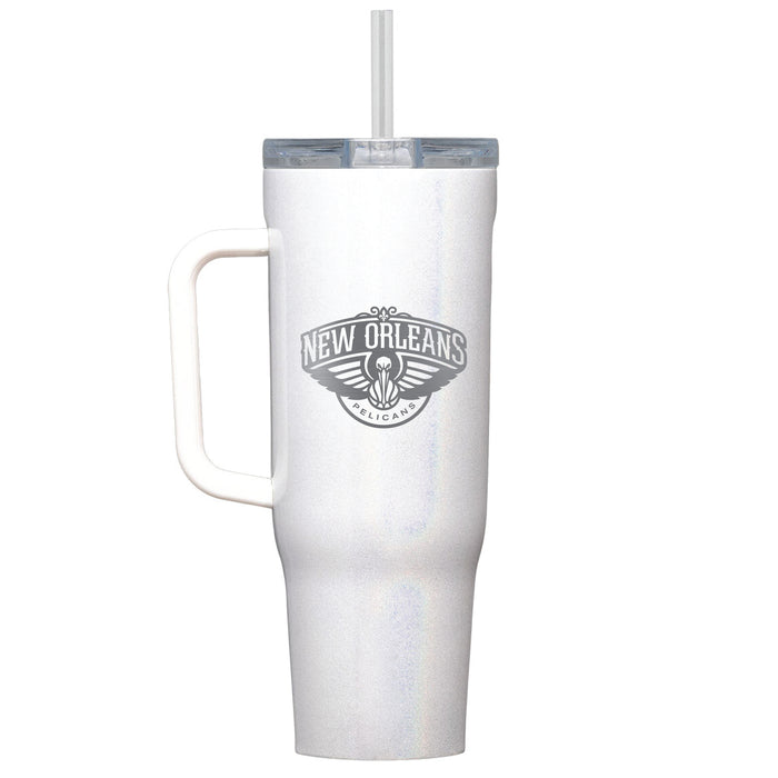 Corkcicle Cruiser 40oz Tumbler with New Orleans Pelicans Etched Primary Logo