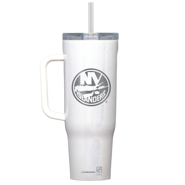 Corkcicle Cruiser 40oz Tumbler with New York Islanders Etched Primary Logo