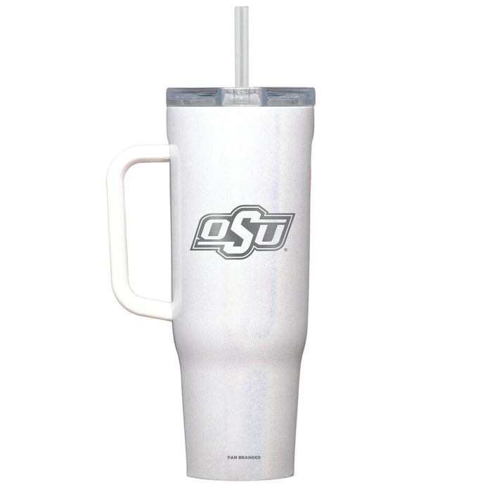 Corkcicle Cruiser 40oz Tumbler with Oklahoma State Cowboys Etched Primary Logo