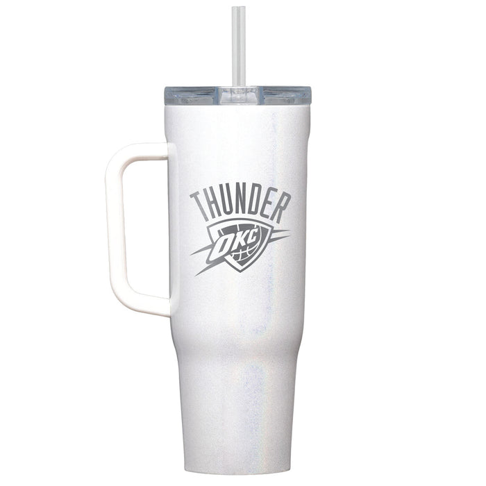 Corkcicle Cruiser 40oz Tumbler with Oklahoma City Thunder Etched Primary Logo