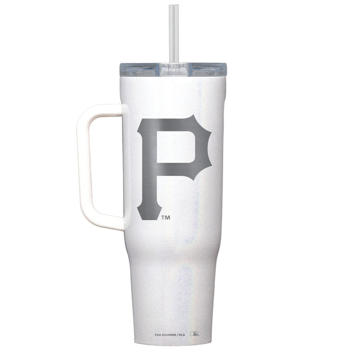 Corkcicle Cruiser 40oz Tumbler with Pittsburgh Pirates Etched Primary Logo