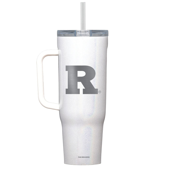 Corkcicle Cruiser 40oz Tumbler with Rutgers Scarlet Knights Etched Primary Logo