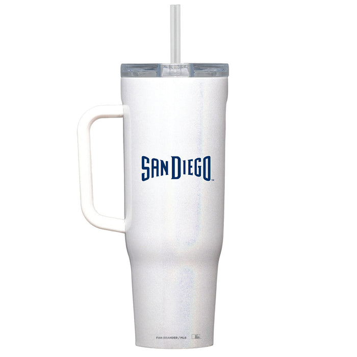 Corkcicle Cruiser 40oz Tumbler with San Diego Padres Wordmark Logo