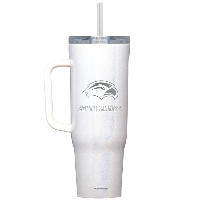 Corkcicle Cruiser 40oz Tumbler with Southern Mississippi Golden Eagles Etched Primary Logo