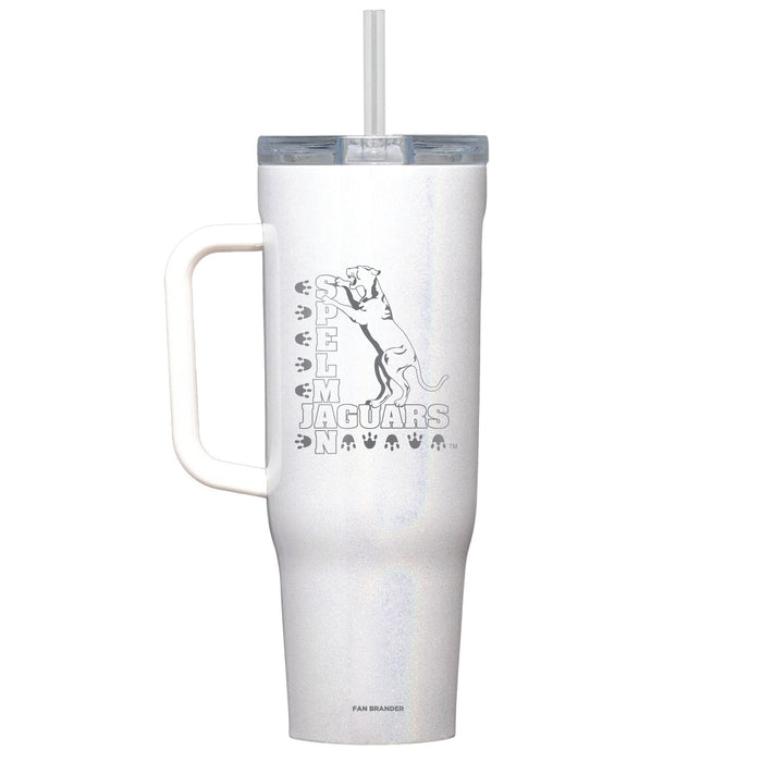 Corkcicle Cruiser 40oz Tumbler with Spelman College Jaguars Etched Primary Logo