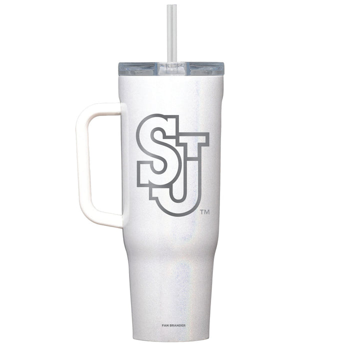 Corkcicle Cruiser 40oz Tumbler with St. John's Red Storm Etched Primary Logo