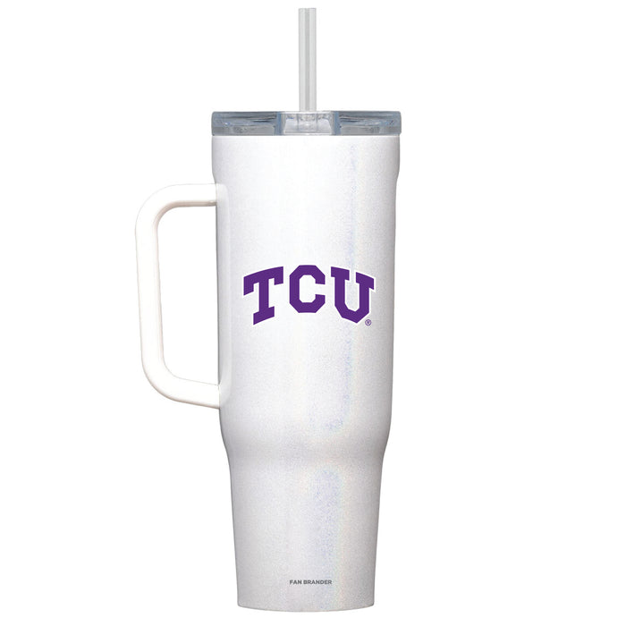 Corkcicle Cruiser 40oz Tumbler with Texas Christian University Horned Frogs Primary Logo