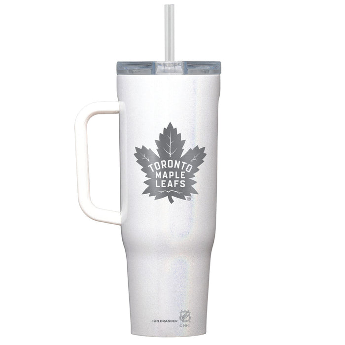 Corkcicle Cruiser 40oz Tumbler with Toronto Maple Leafs Etched Primary Logo