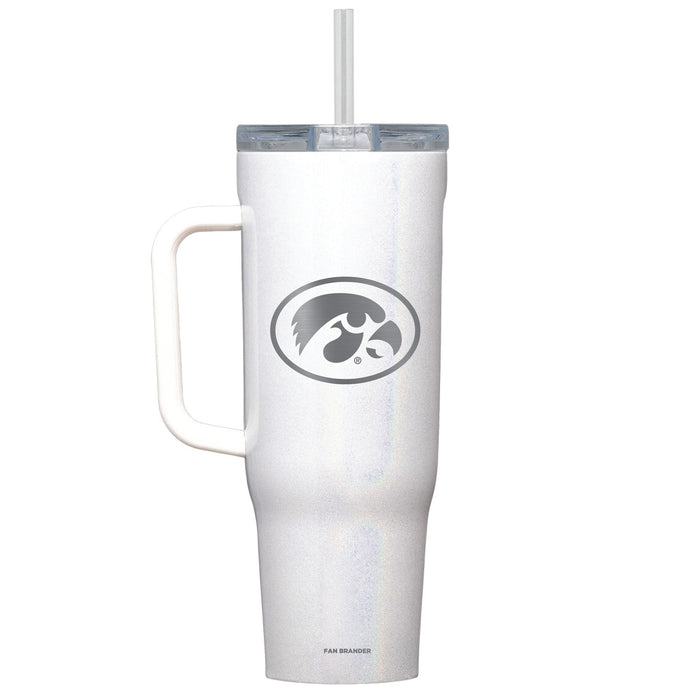 Corkcicle Cruiser 40oz Tumbler with Iowa Hawkeyes Etched Primary Logo
