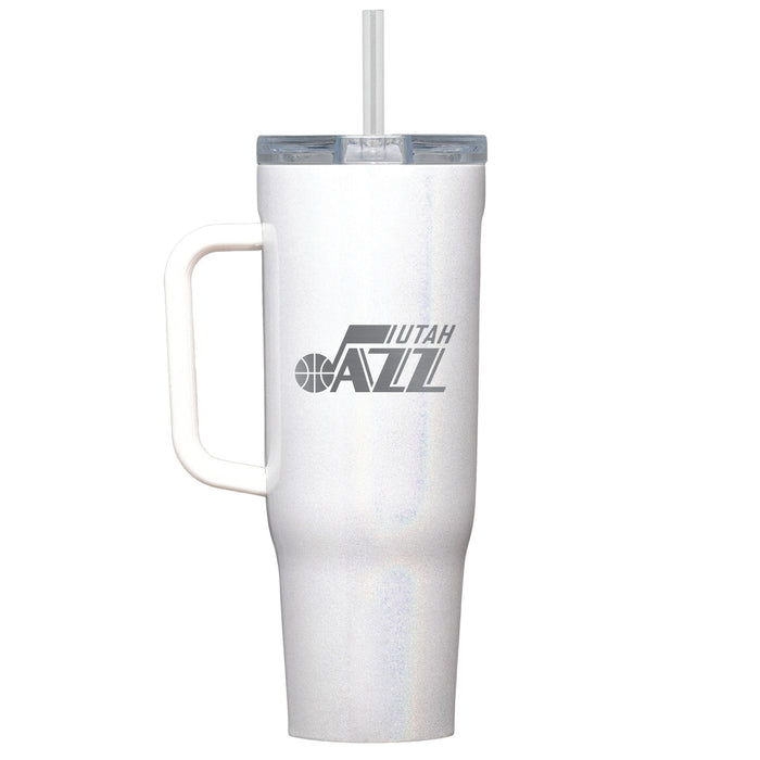 Corkcicle Cruiser 40oz Tumbler with Utah Jazz Etched Primary Logo