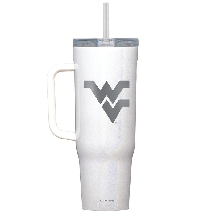 Corkcicle Cruiser 40oz Tumbler with West Virginia Mountaineers Etched Primary Logo