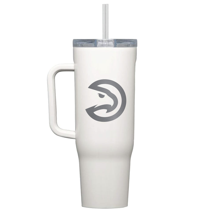 Corkcicle Cruiser 40oz Tumbler with Atlanta Hawks Etched Primary Logo