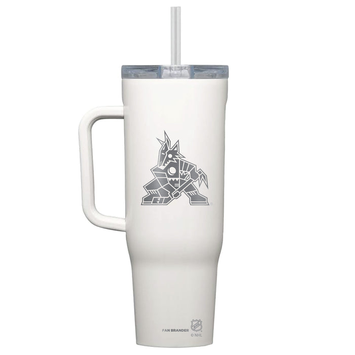 Corkcicle Cruiser 40oz Tumbler with Arizona Coyotes Etched Primary Logo