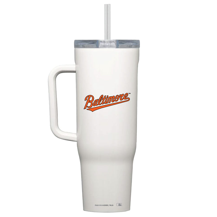 Corkcicle Cruiser 40oz Tumbler with Baltimore Orioles Wordmark Logo