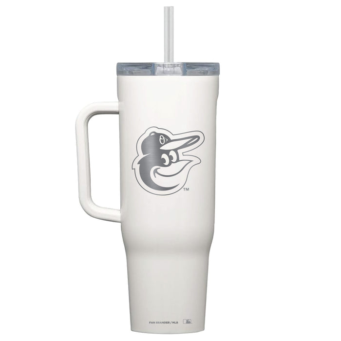 Corkcicle Cruiser 40oz Tumbler with Baltimore Orioles Etched Primary Logo