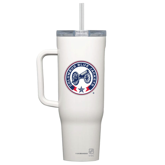 Corkcicle Cruiser 40oz Tumbler with Columbus Blue Jackets Secondary Logo