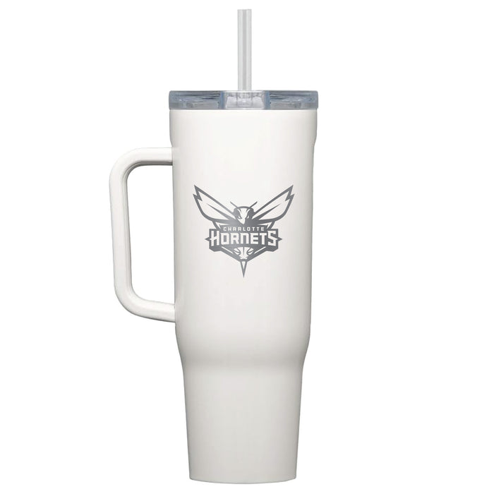 Corkcicle Cruiser 40oz Tumbler with Charlotte Hornets Etched Primary Logo