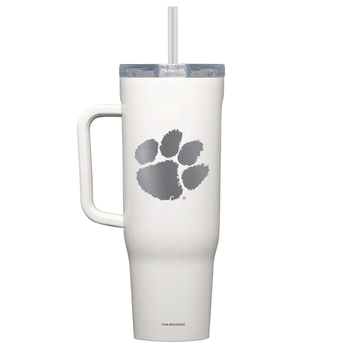 Corkcicle Cruiser 40oz Tumbler with Clemson Tigers Etched Primary Logo