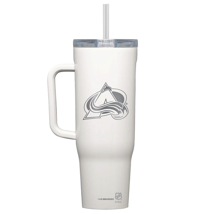 Corkcicle Cruiser 40oz Tumbler with Colorado Avalanche Etched Primary Logo