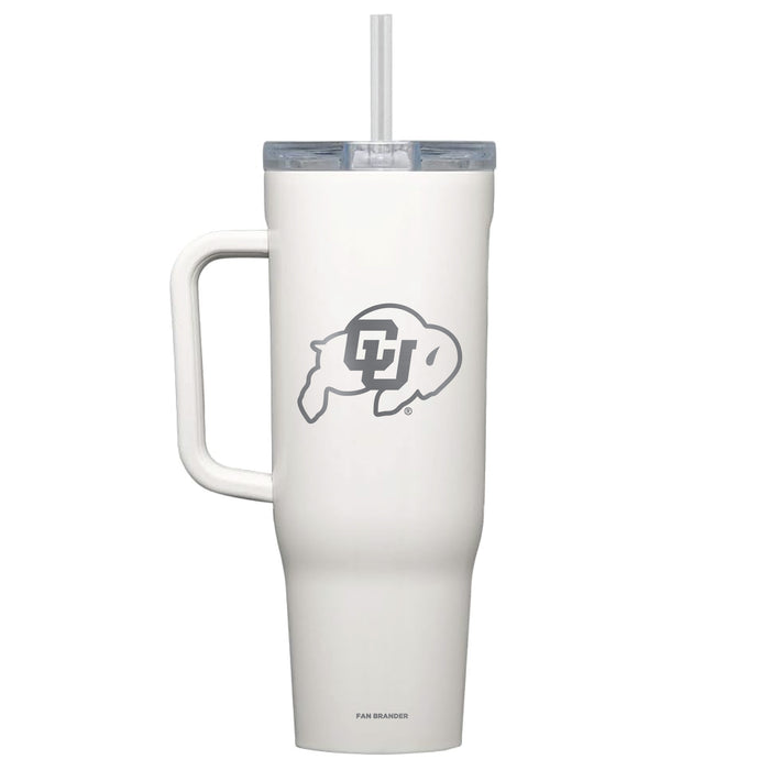 Corkcicle Cruiser 40oz Tumbler with Colorado Buffaloes Etched Primary Logo
