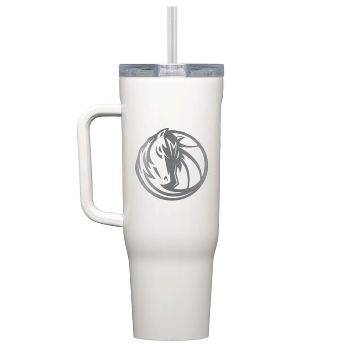 Corkcicle Cruiser 40oz Tumbler with Dallas Mavericks Etched Primary Logo