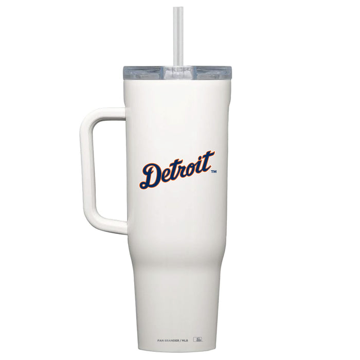 Corkcicle Cruiser 40oz Tumbler with Detroit Tigers Wordmark Logo