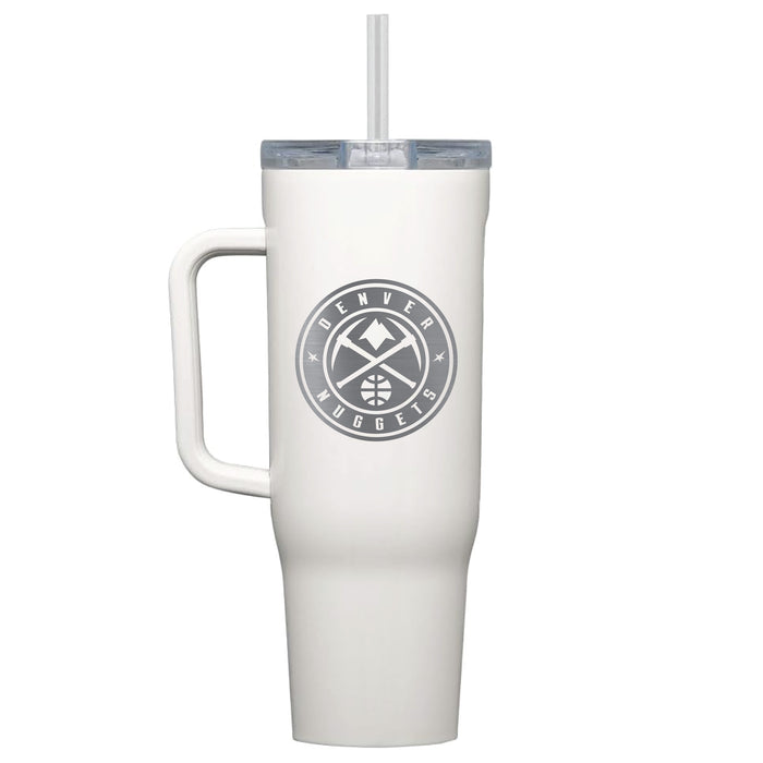 Corkcicle Cruiser 40oz Tumbler with Denver Nuggets Etched Primary Logo