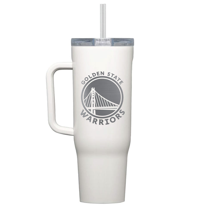Corkcicle Cruiser 40oz Tumbler with Golden State Warriors Etched Primary Logo