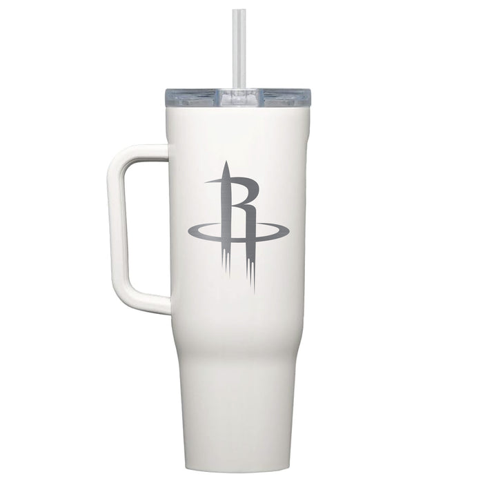 Corkcicle Cruiser 40oz Tumbler with Houston Rockets Etched Primary Logo