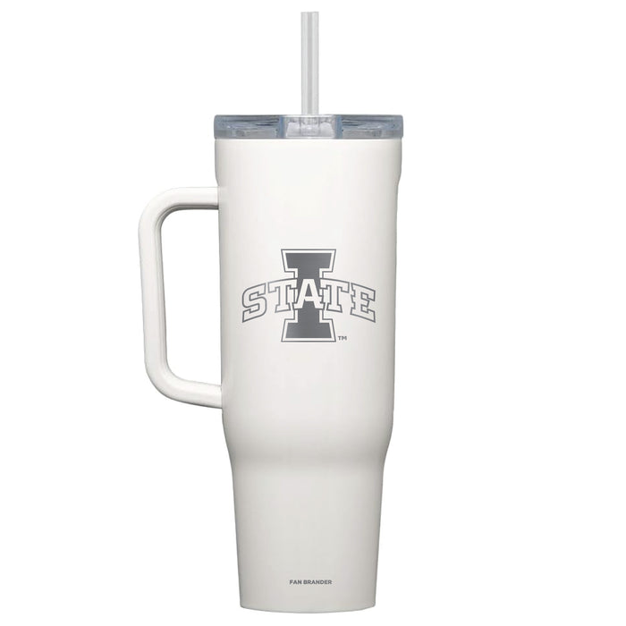 Corkcicle Cruiser 40oz Tumbler with Iowa State Cyclones Etched Primary Logo