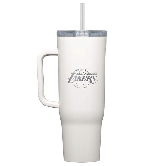 Corkcicle Cruiser 40oz Tumbler with LA Lakers Etched Primary Logo