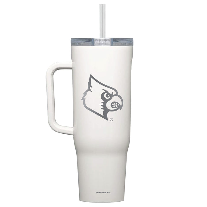 Corkcicle Cruiser 40oz Tumbler with Louisville Cardinals Etched Primary Logo