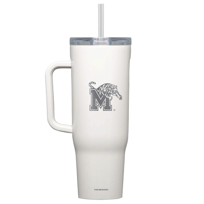 Corkcicle Cruiser 40oz Tumbler with Memphis Tigers Etched Primary Logo