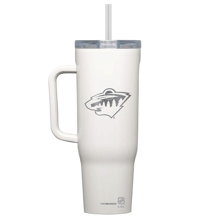 Corkcicle Cruiser 40oz Tumbler with Minnesota Wild Etched Primary Logo
