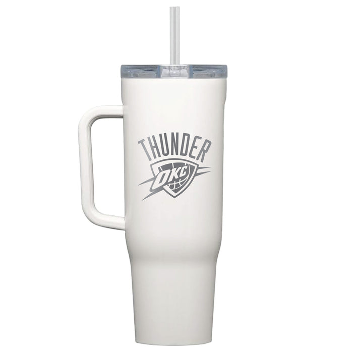 Corkcicle Cruiser 40oz Tumbler with Oklahoma City Thunder Etched Primary Logo