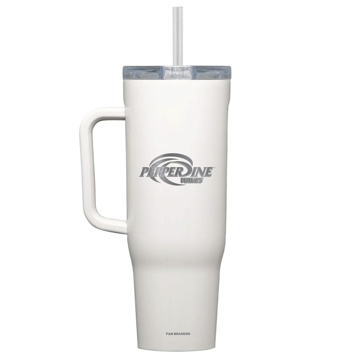 Corkcicle Cruiser 40oz Tumbler with Pepperdine Waves Etched Primary Logo