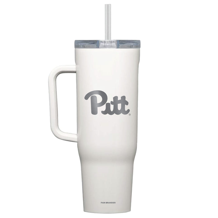 Corkcicle Cruiser 40oz Tumbler with Pittsburgh Panthers Etched Primary Logo